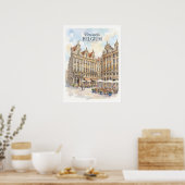 Brussel Grote Markt Historisch Poster (Keuken)