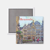 Brussel. Grote Markt. Magneet (Voorkant / Achterkant)