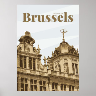 Brussel-Grote Plaats België Poster