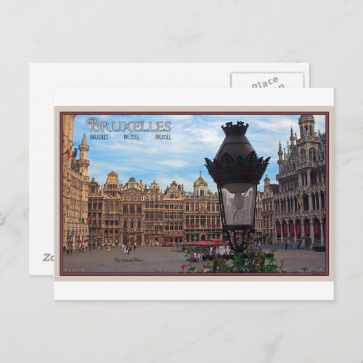 Brussel - Grote Plaats Briefkaart (Voorkant / Achterkant)