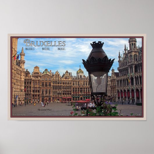 Brussel - Grote Plaats Poster (Voorkant)