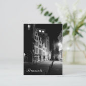 Brussel, nacht briefkaart (Staand voorkant)