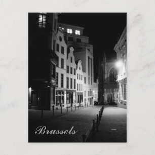 Brussel, nacht briefkaart