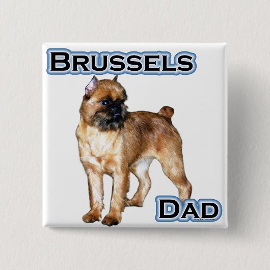 Brussel Pap 4 Vierkante Button 5,1 Cm (Voorkant)