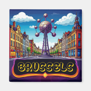 Brussel Reis Souvenir Aandenken ⭐ Magneet