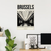Brussel Reisposter, Glas Arcade, Vintage Poster (Thuiskantoor)
