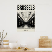 Brussel Reisposter, Glas Arcade, Vintage Poster (Keuken)
