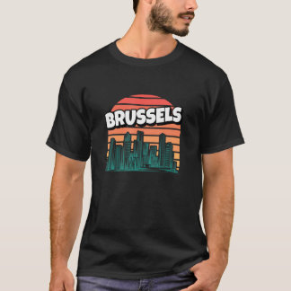 Brussel Retro België Vintage Bruxellois Reizen T-shirt