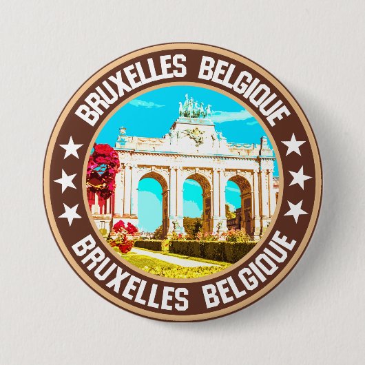 Brussel Ronde Button 7,6 Cm (Voorkant)