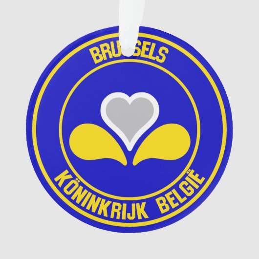 Brussel Ronde Embleem Ornament (voorkant)