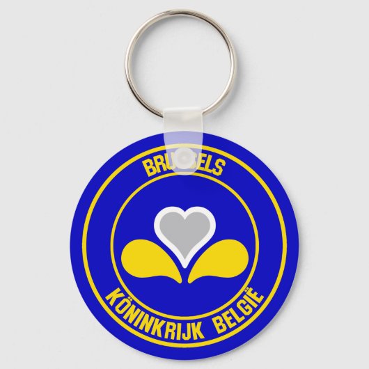 Brussel Ronde Embleem Sleutelhanger (Voorkant)