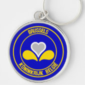Brussel Ronde Embleem Sleutelhanger (Voorkant)