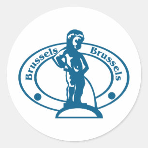 brussel ronde sticker
