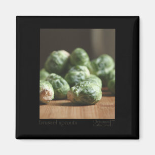 Brussel Sprout Grappig Grafisch Kerstcadeau Shirt Magneet