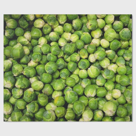 Brussel Sprouts Green Vegetable Fun Cadeaupapier (Vlak)