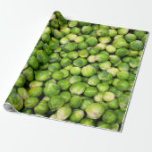 Brussel Sprouts Green Vegetable Fun Cadeaupapier (Uitgerold)