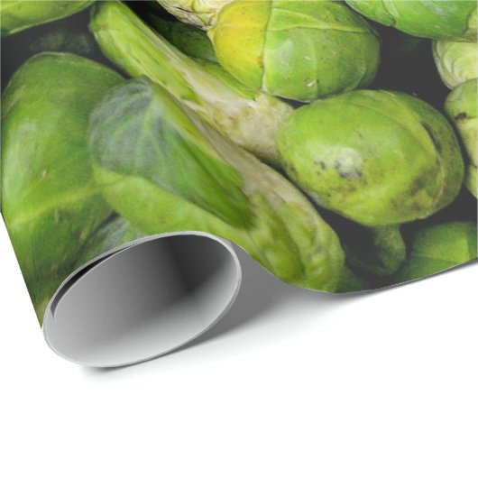 Brussel Sprouts Green Vegetable Fun Cadeaupapier (Rol Hoek)