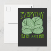 Brussel Sprouts Plant Veganism Pun Vegan Humor Briefkaart (Voorkant / Achterkant)