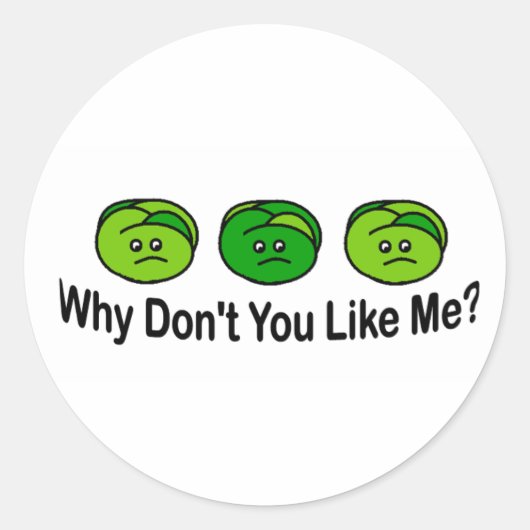 Brussel Sprouts Ronde Sticker (Voorkant)