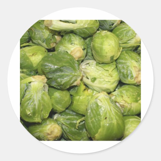 Brussel Sprouts Ronde Sticker (Voorkant)