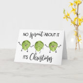brussel spruitje grappige kerstcadeautjes groen kaart (Gele Bloem)