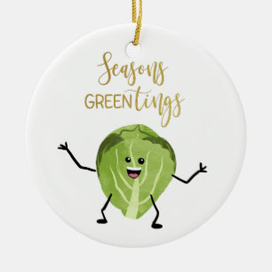 brussel spruitje grappige kerstcadeautjes groen keramisch ornament