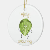 brussel spruitje grappige kerstcadeautjes groen keramisch ornament (Links)