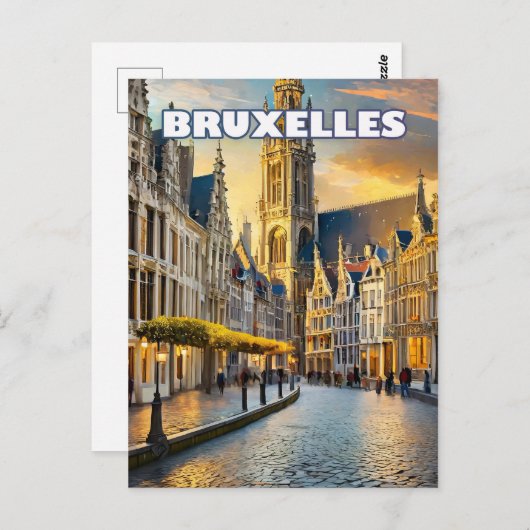 Brussel, stad van contrasten en charmes briefkaart (Voorkant / Achterkant)