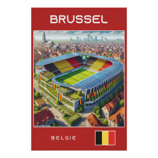 Brussel Stadium - België - Ecological Design Perfect Poster