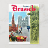 Brussel, stadscentrum, België. Vintreis Briefkaart (Voorkant)