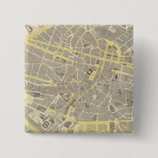 Brussel Vierkante Button 5,1 Cm (Voorkant)