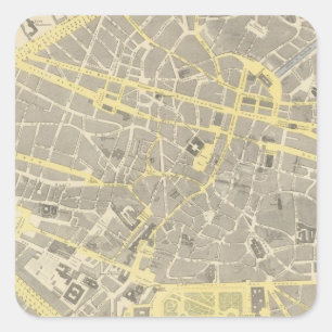 Brussel Vierkante Sticker