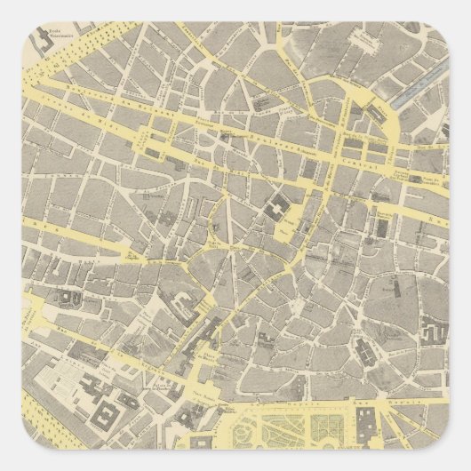 Brussel Vierkante Sticker (Voorkant)