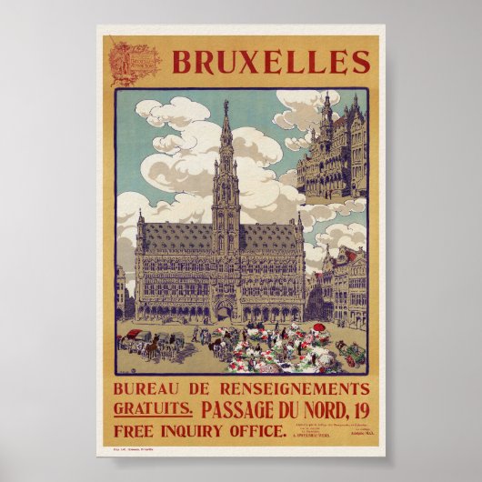 Brussel Vintage Poster 1913 (Voorkant)