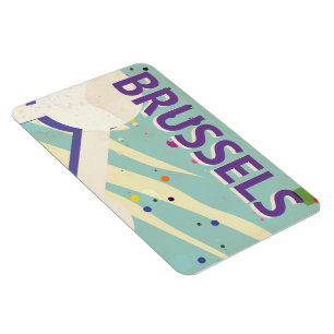 Brussel Vintage vakantie Poster Magneet