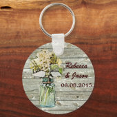 brusselland floral mason jar bruiloft bedankt sleutelhanger (Voorkant)