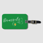 Brussels Airport in Heart Bagagelabel (Voorkant (horizontaal))