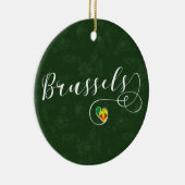 Brussels Airport in Heart Keramisch Ornament (Rechts)