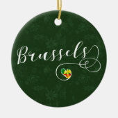 Brussels Airport in Heart Keramisch Ornament (Voorkant)