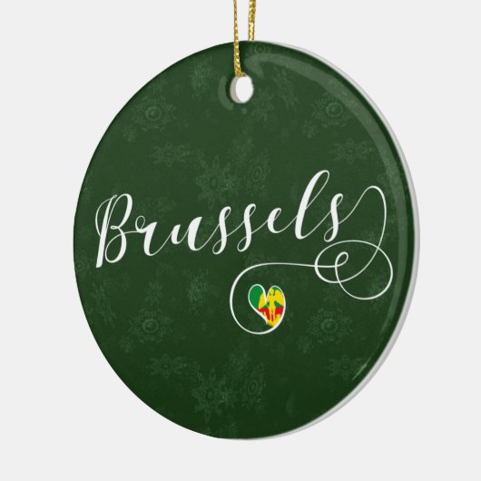 Brussels Airport in Heart Keramisch Ornament (Links)