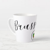 Brussels Airport in Heart Latte Mok (Linkerhoek)