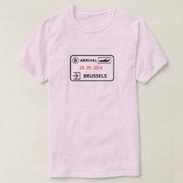 Brussels airport passport stamp t-shirt
