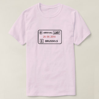 Brussels airport passport stamp t-shirt