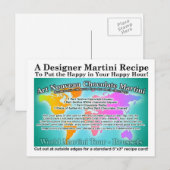 Brussels Art Nouveau Chocolate Martini Recept Kaar Briefkaart (Voorkant / Achterkant)