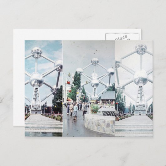 Brussels Atomium Photo Collage Briefkaart (Voorkant / Achterkant)