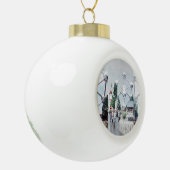 Brussels Atomium Photo Collage Keramische Bal Ornament (Links)