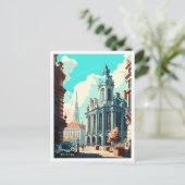 Brussels België vintage reisillustratie Briefkaart (Staand voorkant)