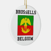Brussels België vlag Keramisch Ornament (Rechts)