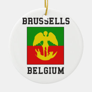 Brussels België vlag Keramisch Ornament