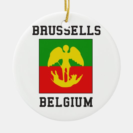 Brussels België vlag Keramisch Ornament (Voorkant)
